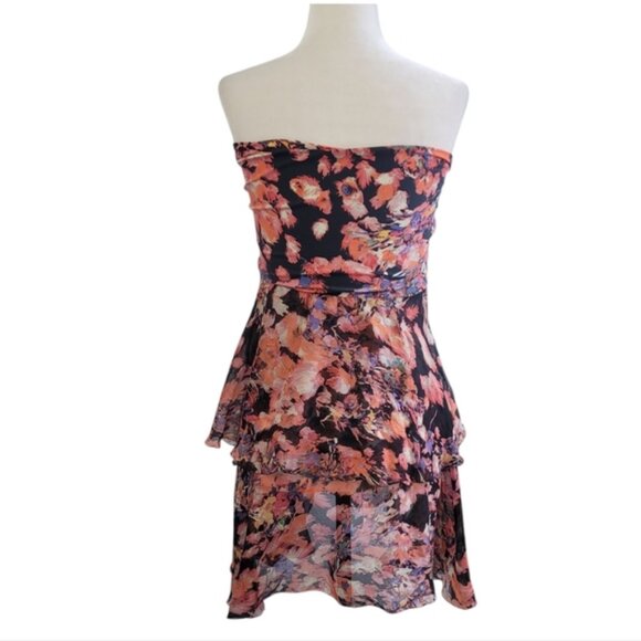 Shan Silk floral strapless lounge/ beach dress - Picture 2 of 5